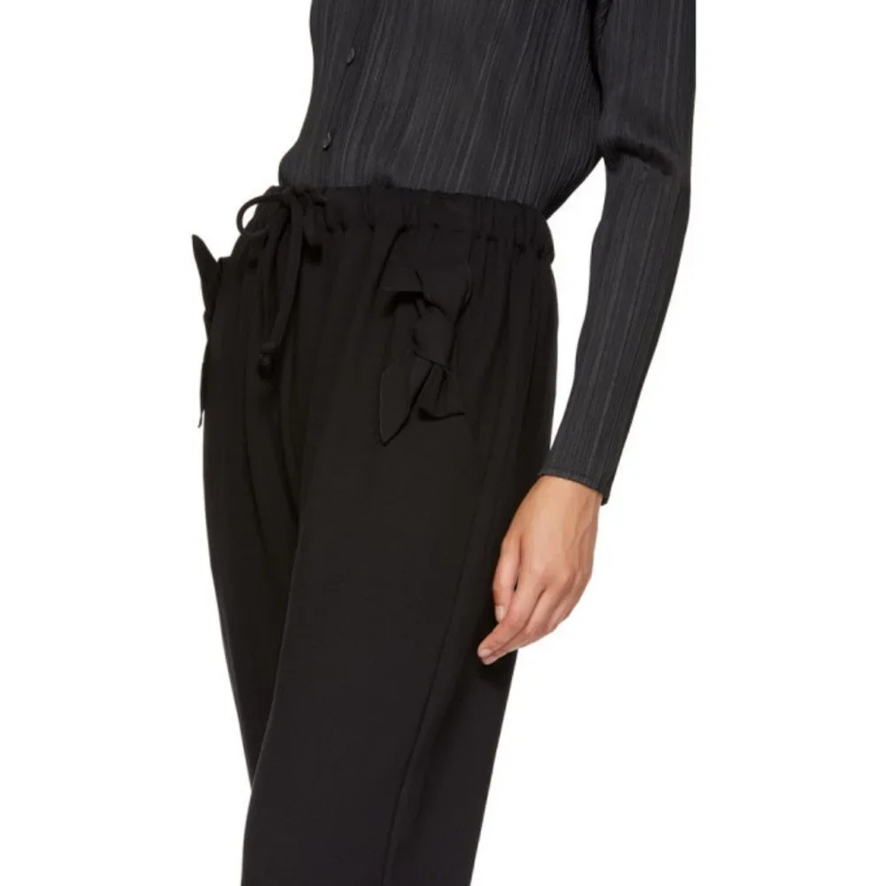 SIMONE Rocha Black Bow Jogger Lounge Pants Size Large - Picture 4 of 14